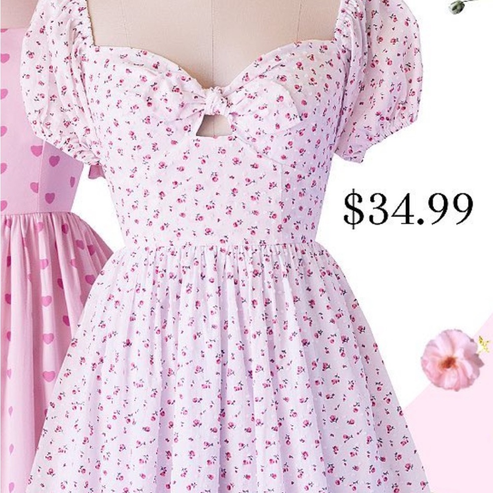 Bonne Chance Collections Floral White Dress 1x
